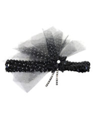 Black Sequinned Headband Accessory
