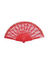 Red Lace Fan Accessory